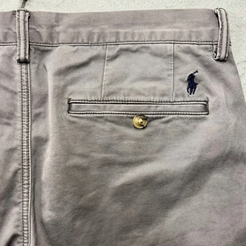 Polo Ralph Lauren Mens Stretch Slim Fit Chino Pants Grey 31x30 Cotton Blend 2242